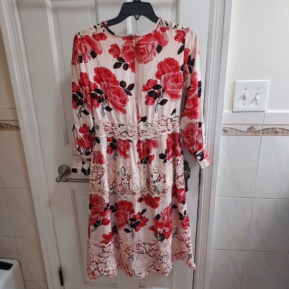 Kate Spade Modest Rose Floral Crochet Dress - Picture 7 of 7